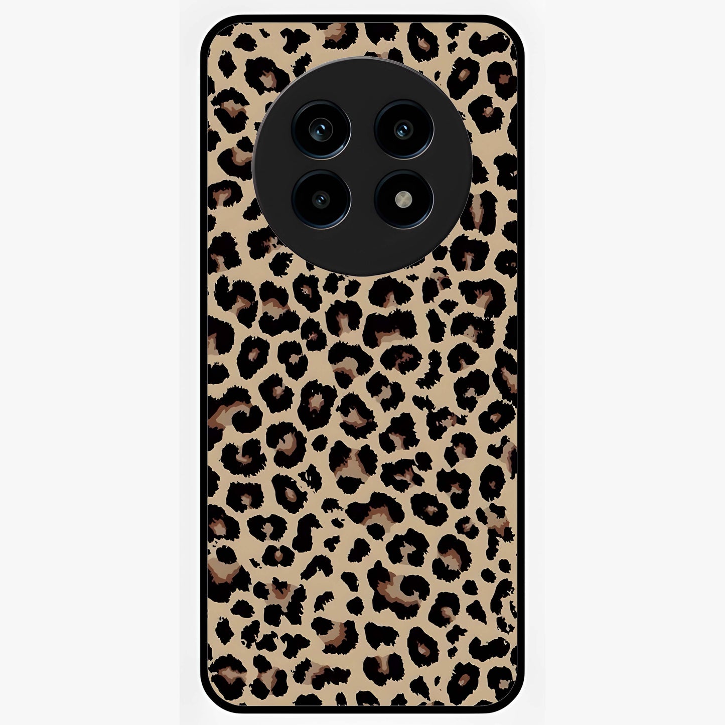 Savage Chic Pattern Glass Case showing flat back view with stylish patterned artwork and glossy glass finish.