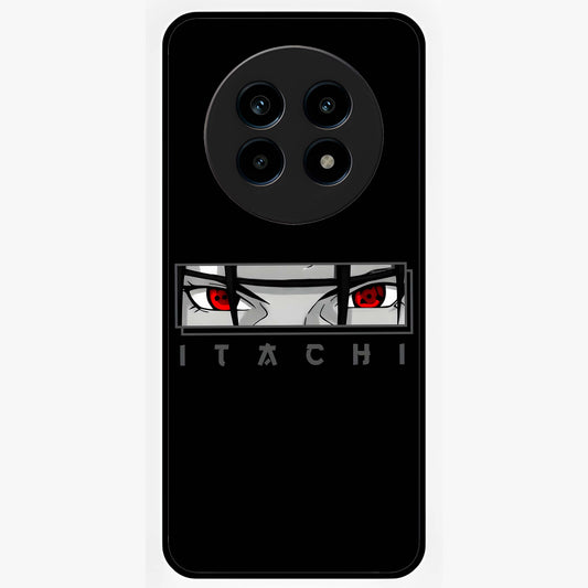 Scarlet Gaze Dominance Glass Case showing flat back view with striking red themed artwork and glossy glass finish.