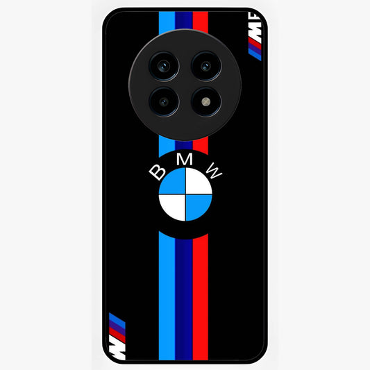 Turbo BMW Beast Glass Case showing flat back view with high performance sports car artwork and glossy glass finish.
