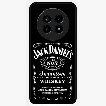 Vintage Whiskey Heritage Glass Case showing flat back view with classic whiskey inspired artwork and glossy glass finish.