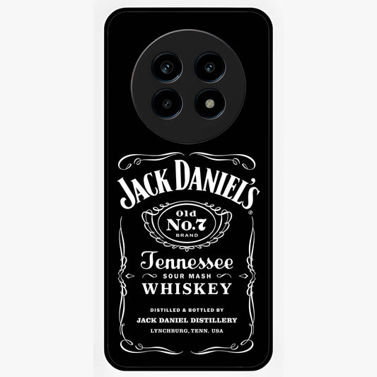 Vintage Whiskey Heritage Glass Case showing flat back view with classic whiskey inspired artwork and glossy glass finish.