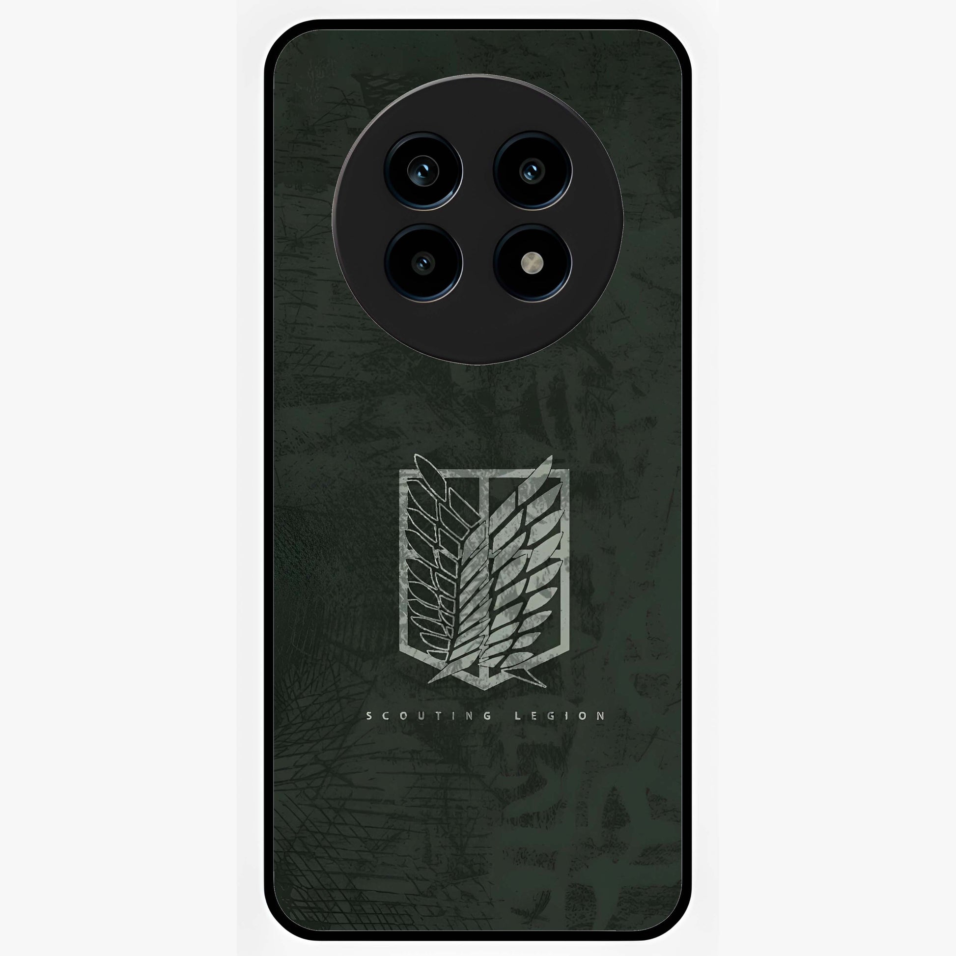 Wings Of Freedom Glass Case showing flat back view with symbolic wings artwork and glossy glass finish.