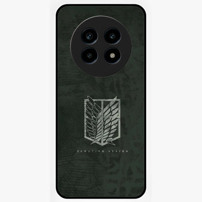 Wings Of Freedom Glass Case showing flat back view with symbolic wings artwork and glossy glass finish.