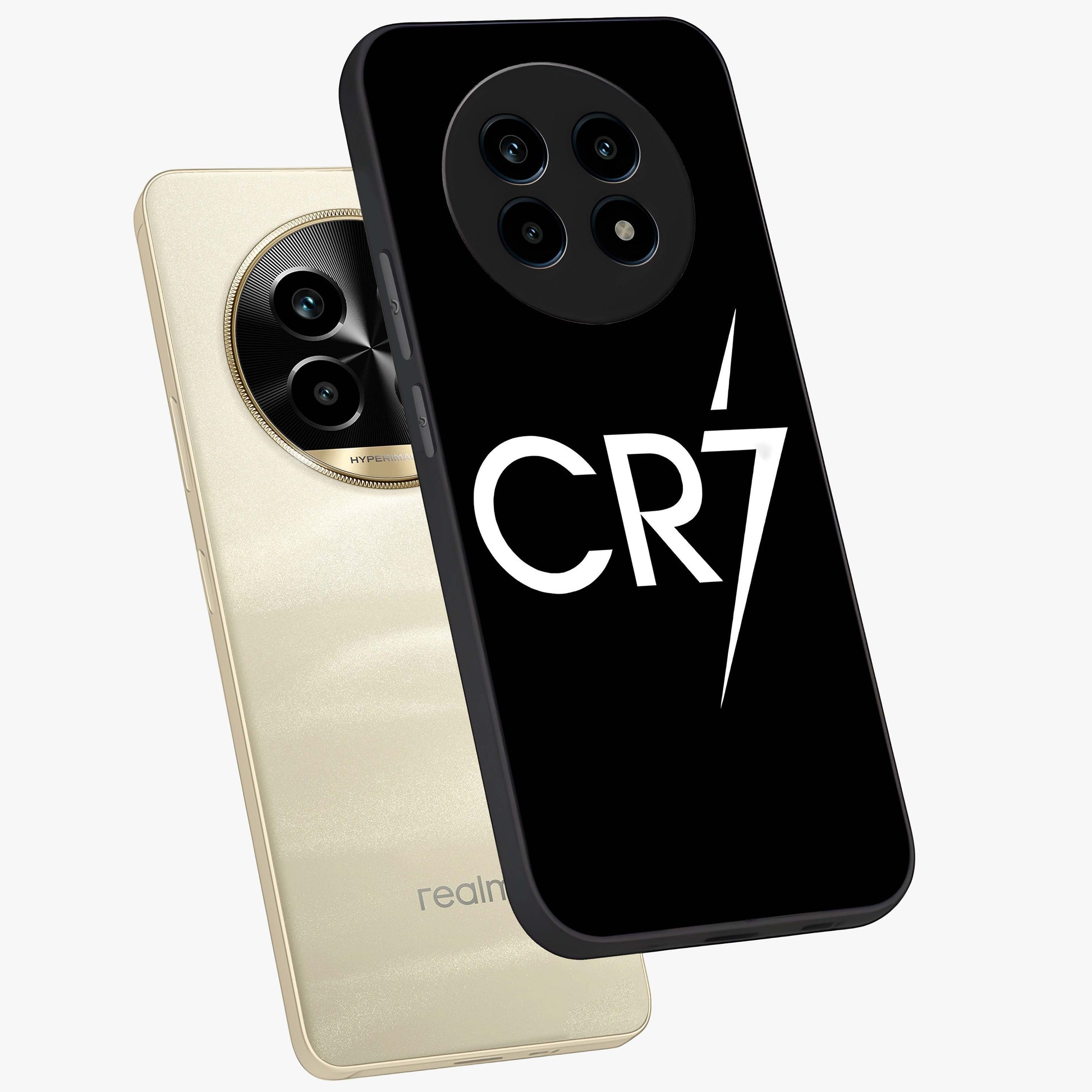 Cr7 Elite Strike Glass Case displayed in angled mockup highlighting powerful sports graphic with bold athletic theme.