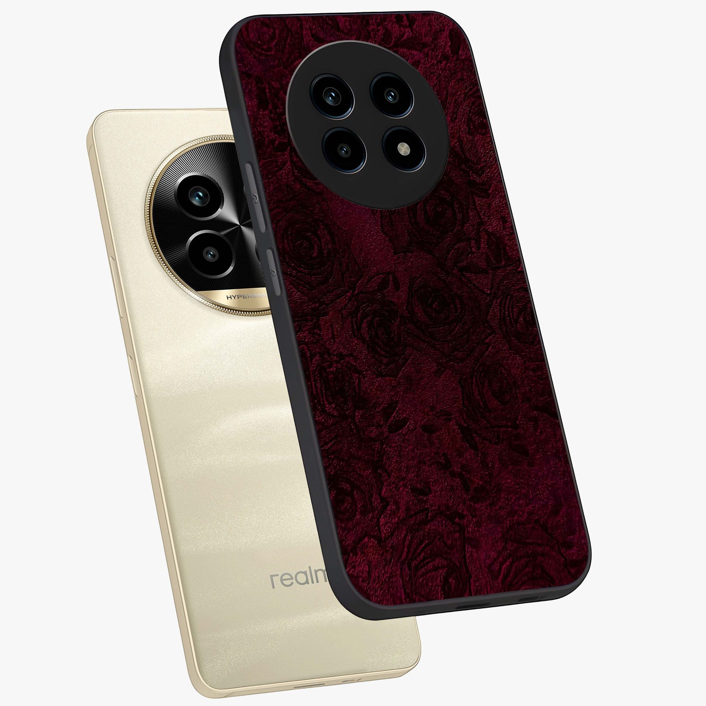 Crimson Fade Flow Glass Case displayed in angled mockup highlighting smooth gradient design with modern aesthetic style.