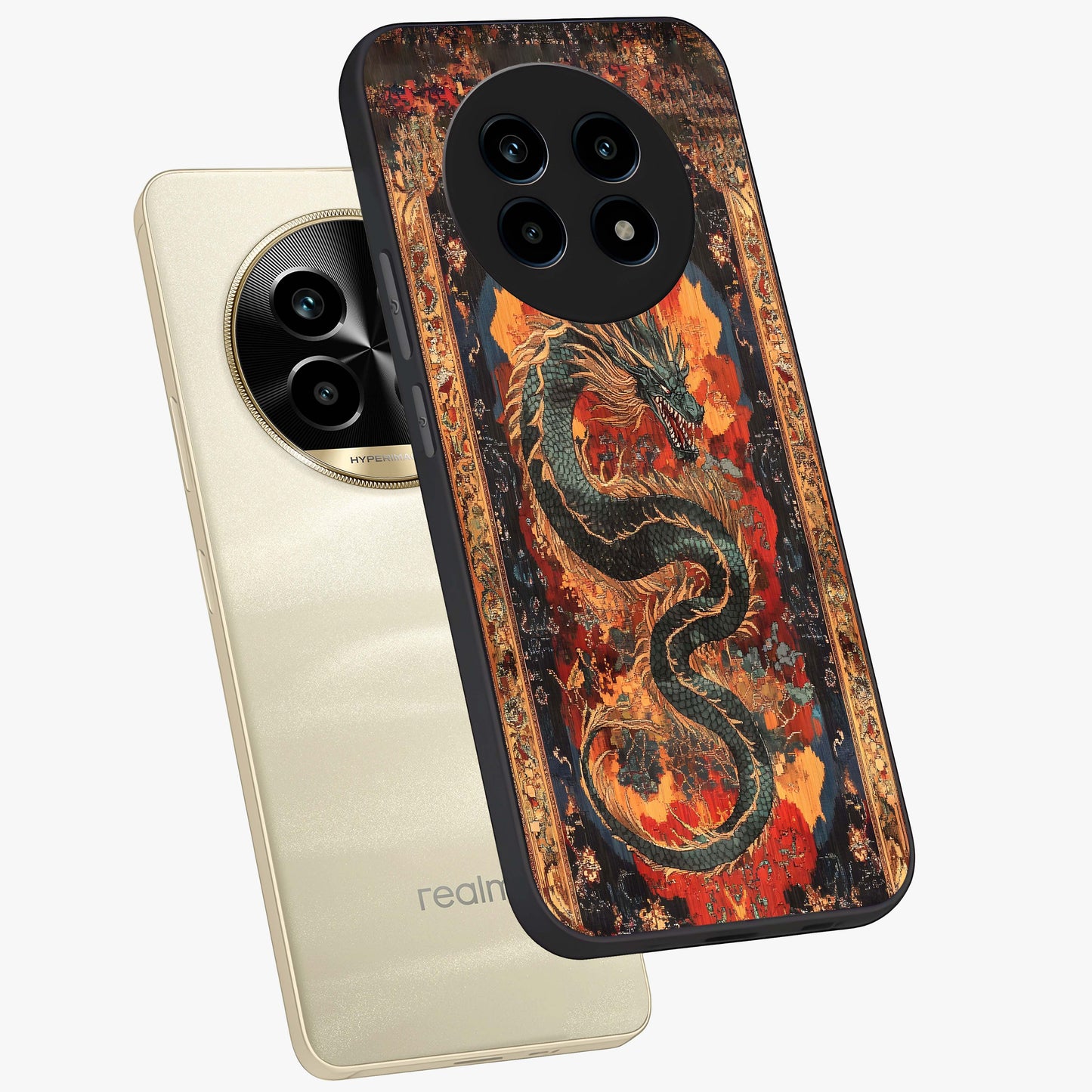 Inferno Dragon Soul Glass Case displayed in angled mockup highlighting powerful dragon illustration with inferno aesthetic.
