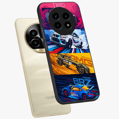 JDM Sports Car Glass Case displayed in angled mockup highlighting sleek Japanese racing car design with automotive aesthetic.