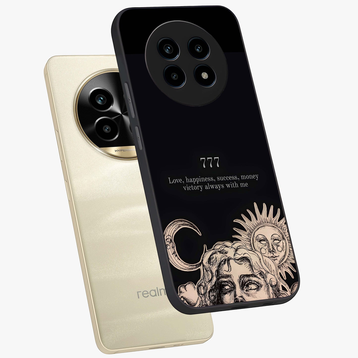 Mystic Victory Aura Glass Case displayed in angled mockup highlighting energetic aura design with bold mystical aesthetic.
