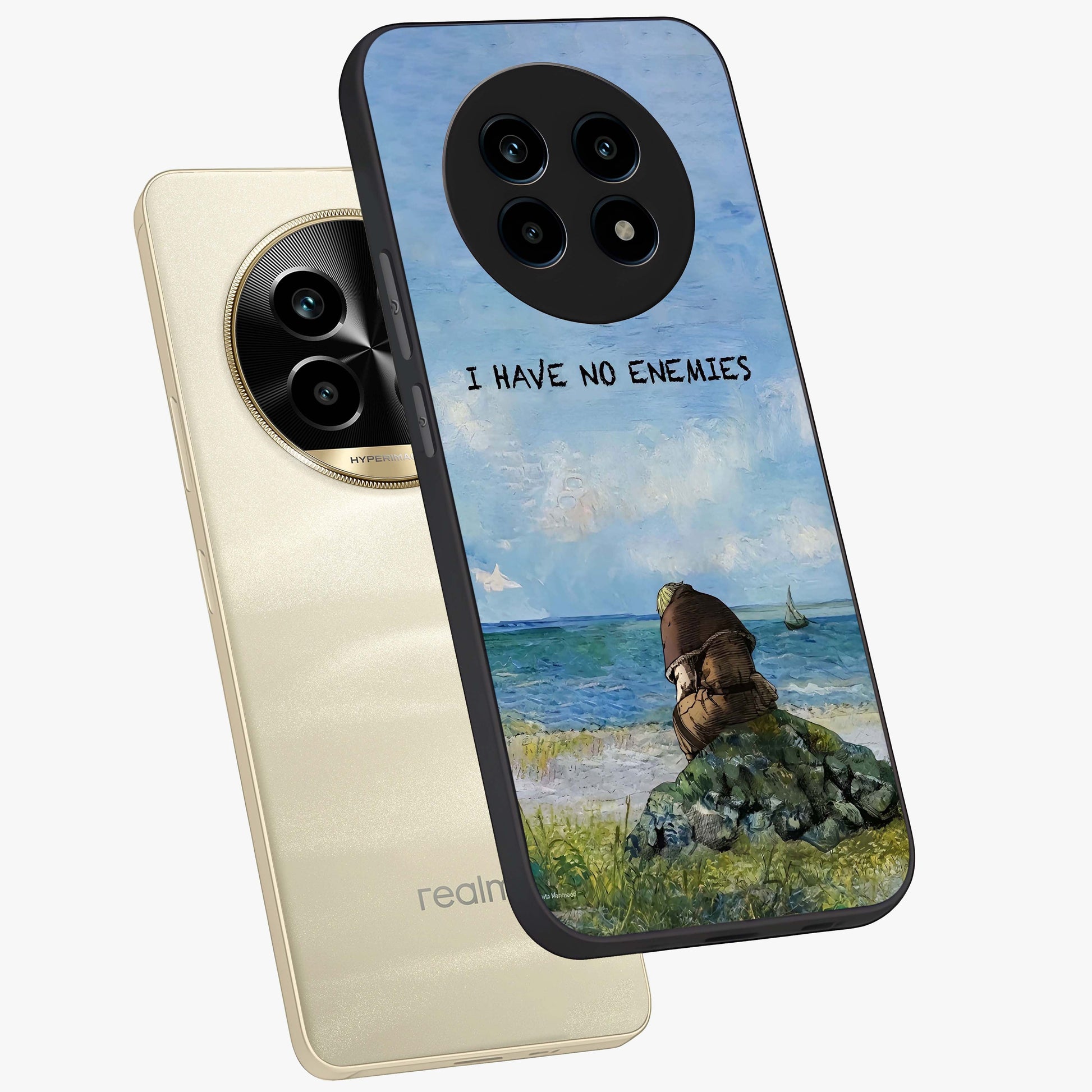 Peace Beyond War Glass Case displayed in angled mockup highlighting meaningful message design with artistic aesthetic style.