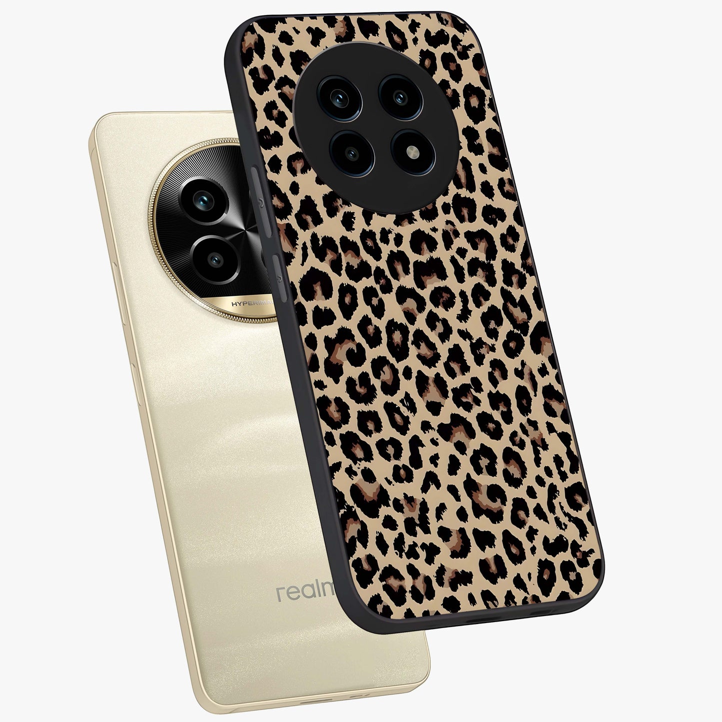 Savage Chic Pattern Glass Case displayed in angled mockup highlighting bold fashion inspired design with chic aesthetic.