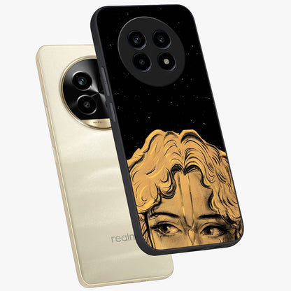 Shri Krishna Art Glass Case displayed in angled mockup highlighting spiritual Krishna illustration with divine aesthetic.