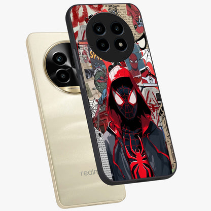 Spider Collage Street Glass Case displayed in angled mockup highlighting dynamic street style collage design with comic aesthetic.