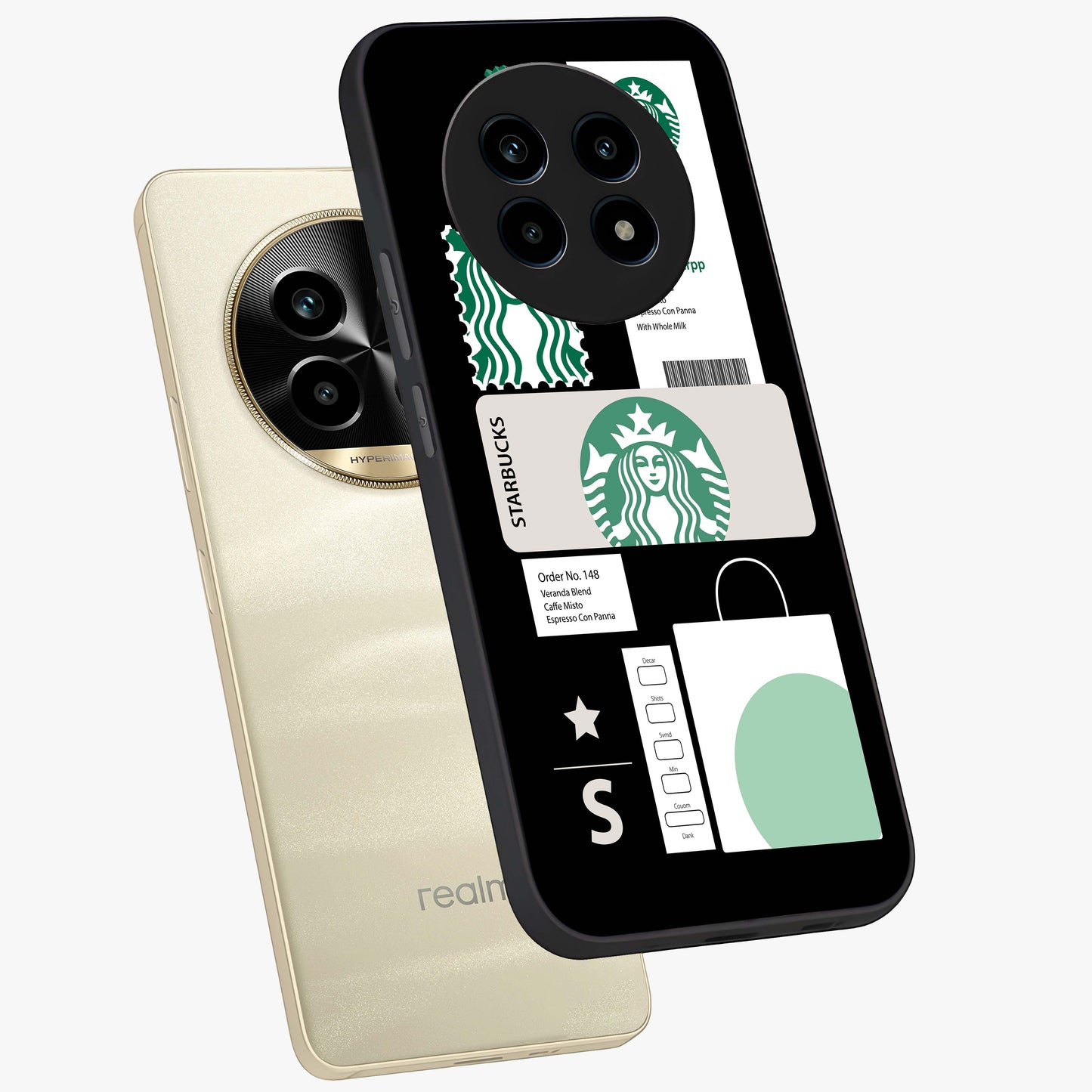 Starbucks Mocha Glass Case displayed in angled mockup highlighting stylish mocha themed design with cozy café aesthetic.