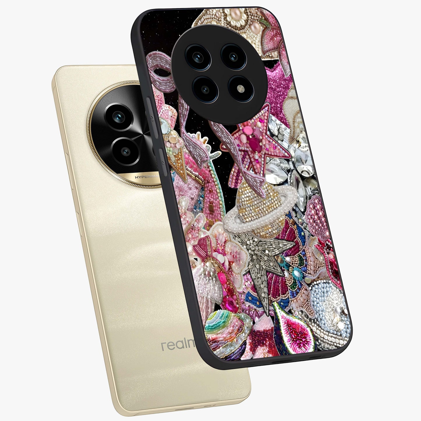 Starlit Jewel Dream Glass Case displayed in angled mockup highlighting glowing celestial jewel design with dreamy aesthetic.