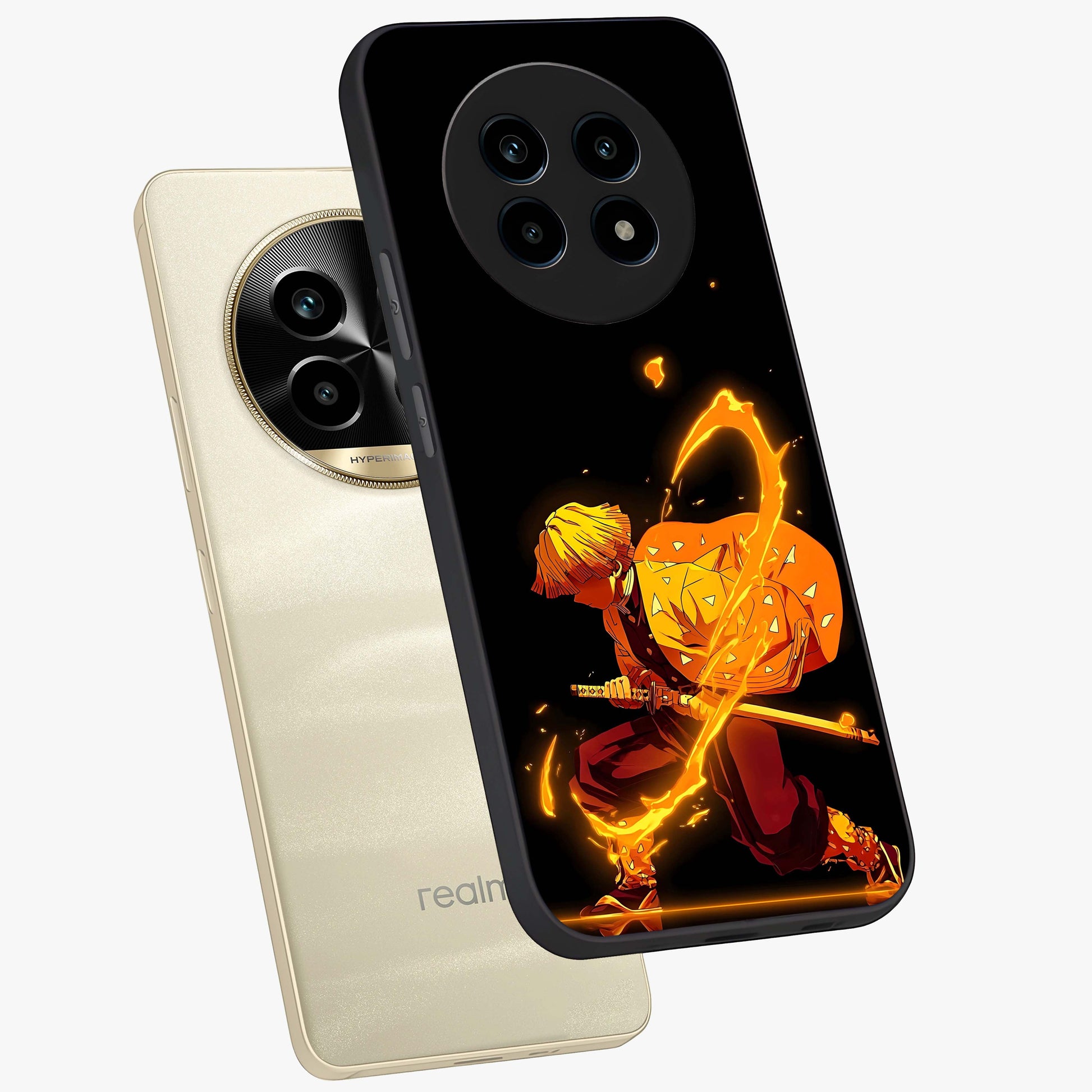 Thunder Flame Execution Glass Case displayed in angled mockup highlighting dramatic fire themed design with intense fantasy aesthetic.