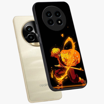 Thunder Flame Execution Glass Case displayed in angled mockup highlighting dramatic fire themed design with intense fantasy aesthetic.