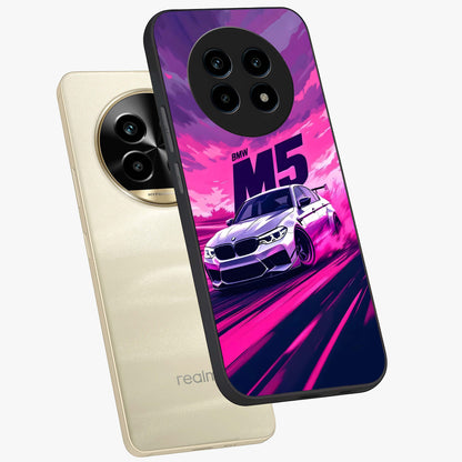 Velocity Drift Pulse Glass Case displayed in angled mockup highlighting dynamic drift design with sporty automotive aesthetic.