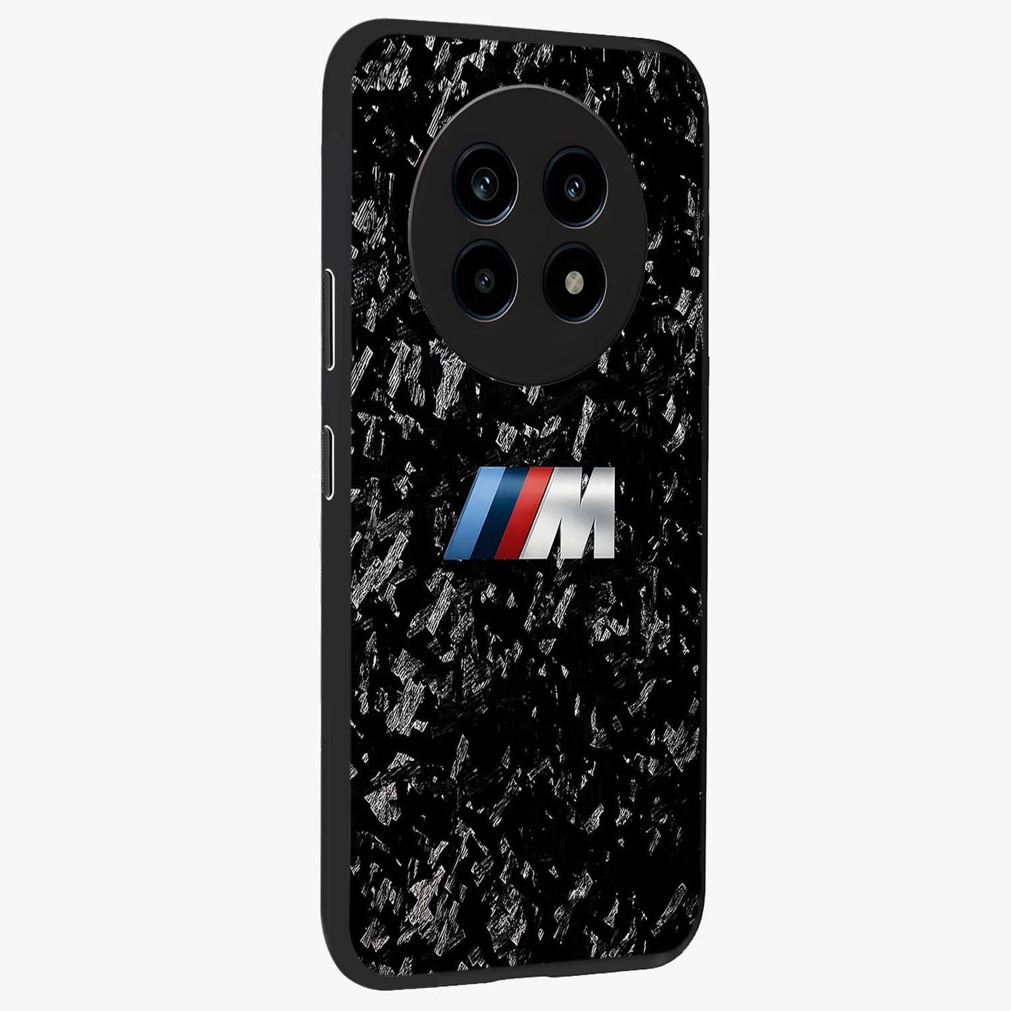 Carbon Speed Mark Glass Case upright view showcasing modern carbon speed graphic with bold automotive theme.