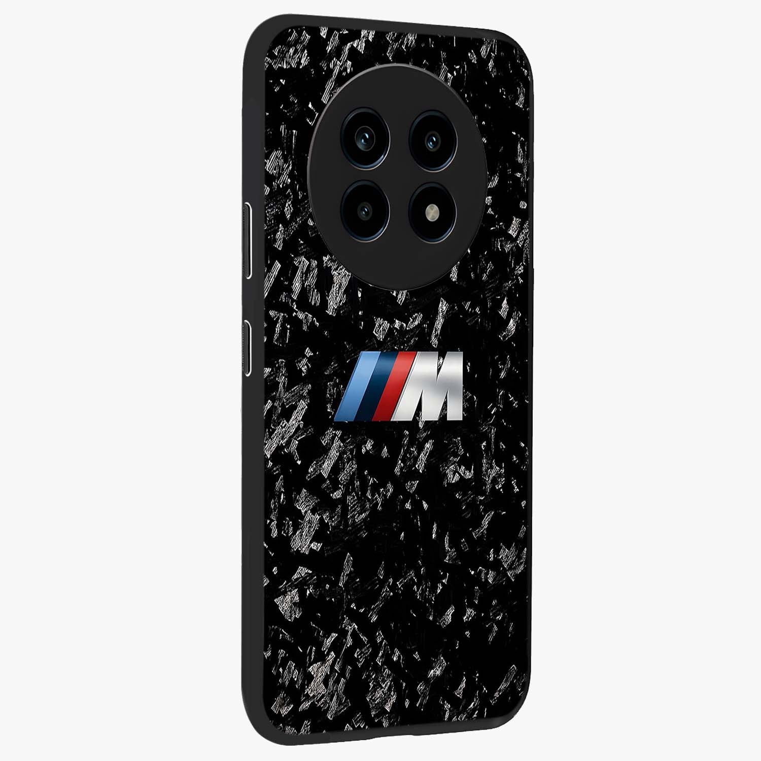 Carbon Speed Mark Glass Case upright view showcasing modern carbon speed graphic with bold automotive theme.