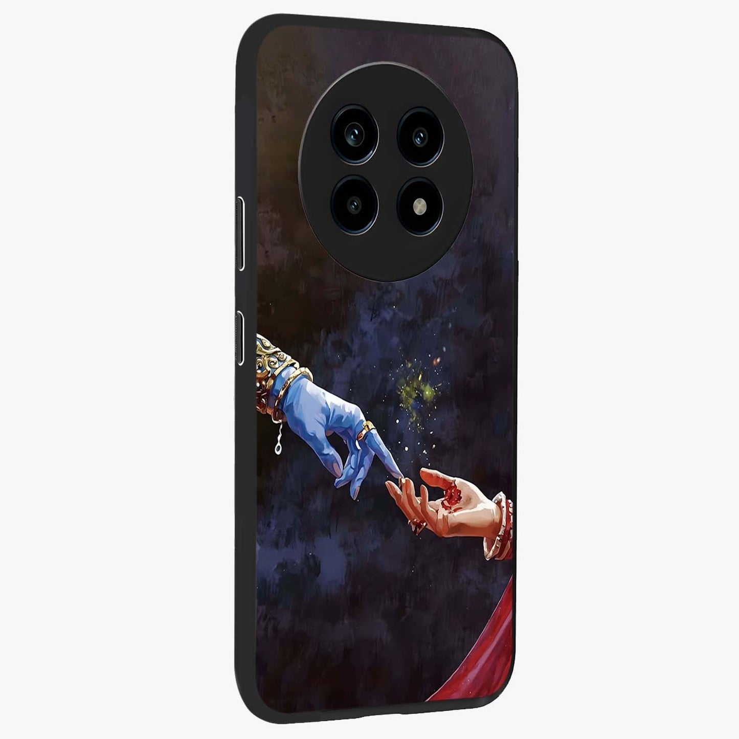 Divine Touch Eternal Glass Case upright view showcasing peaceful spiritual artwork with eternal divine theme.