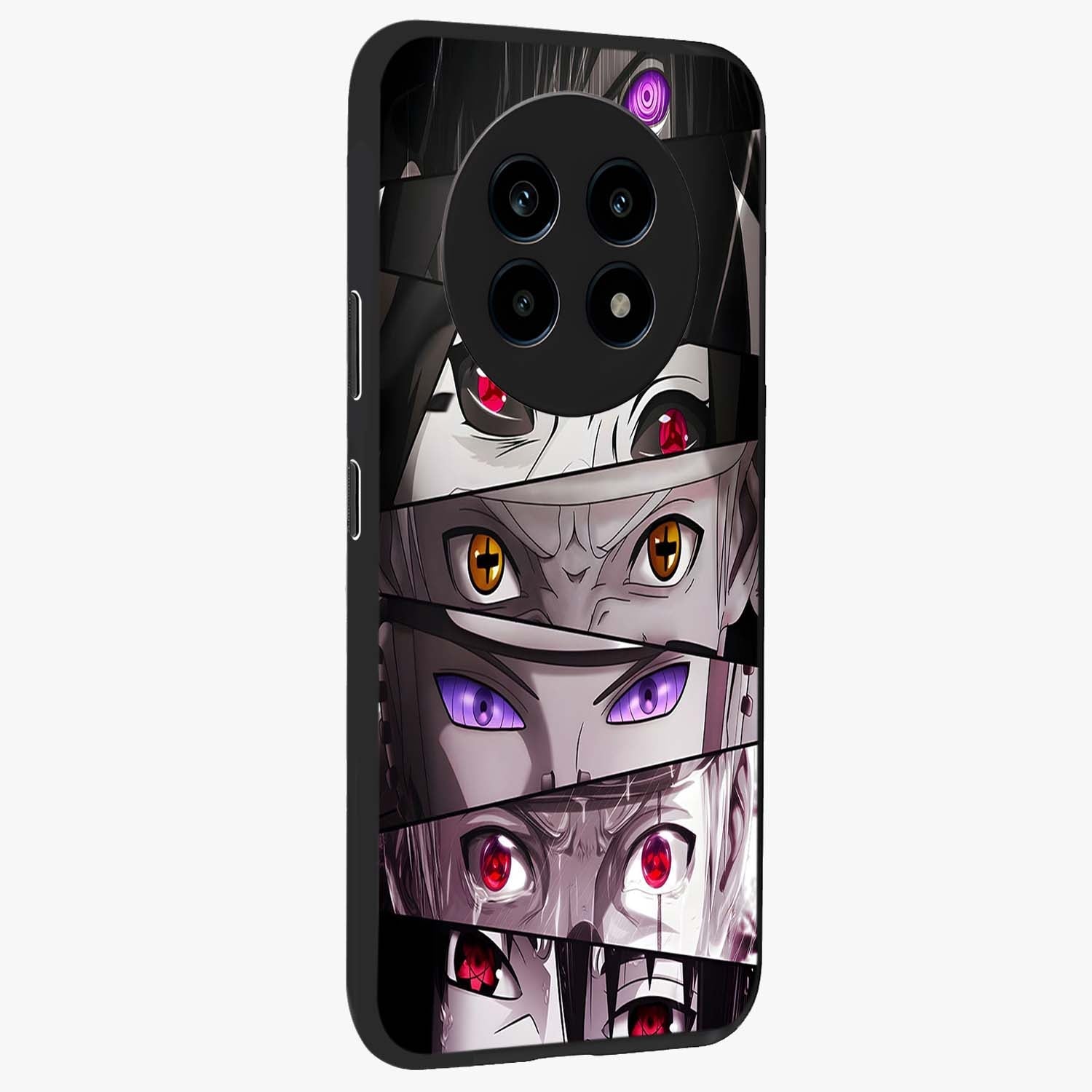 Eyes of Destiny Glass Case upright view showcasing symbolic eye artwork with dramatic artistic theme.