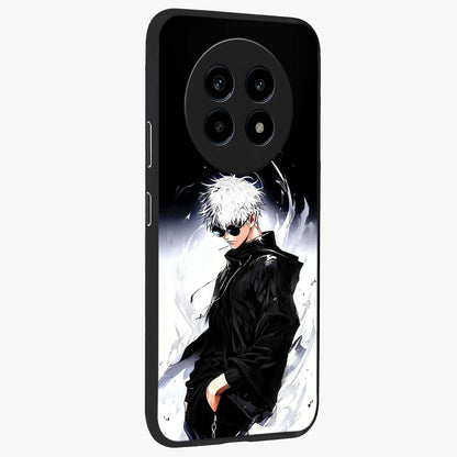 Limitless Shadow King Glass Case upright view showcasing bold shadow warrior artwork with epic fantasy theme.