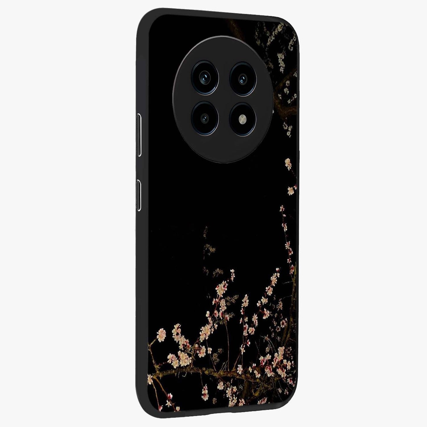 Petal Moon Light With Custom Name Glass Case upright view showcasing elegant floral moon artwork with personalized aesthetic.