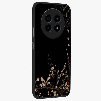 Petal Moon Light With Custom Name Glass Case upright view showcasing elegant floral moon artwork with personalized aesthetic.