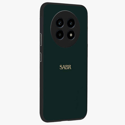 Sabr Minimal Patience Glass Case upright view showcasing calm minimalist artwork with motivational patience theme.
