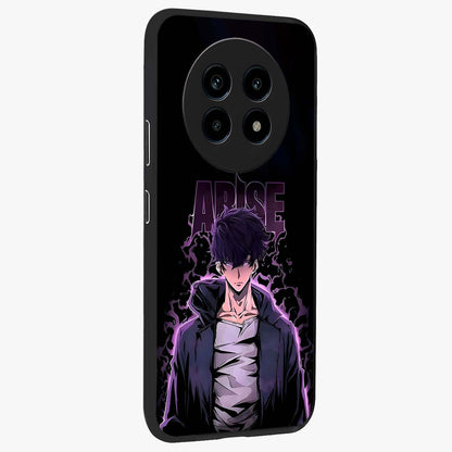 Shadow Monarch Awakening Glass Case upright view showcasing bold monarch artwork with mystical awakening theme.