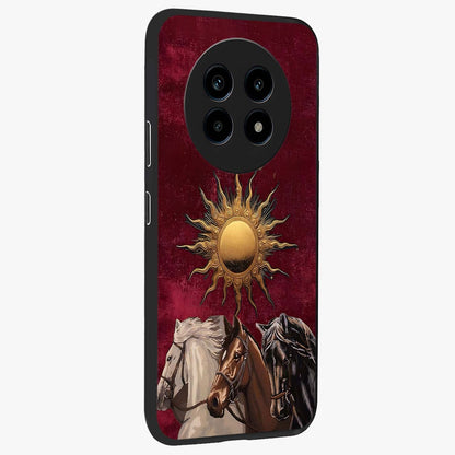 Solar Riders Glass Case upright view showcasing energetic rider artwork with bold adventure theme.
