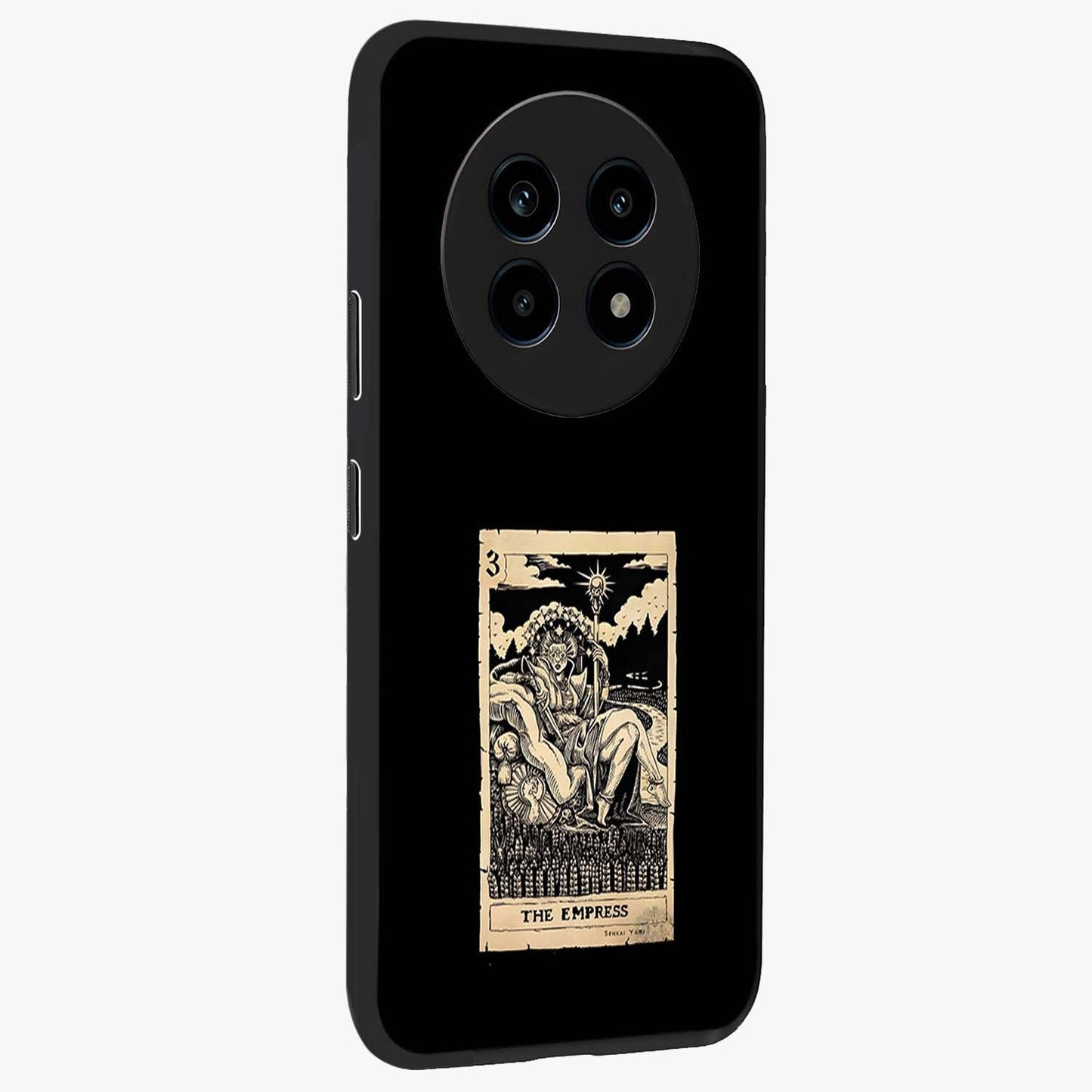The Empress Glass Case upright view showcasing powerful empress themed artwork with luxurious artistic theme.