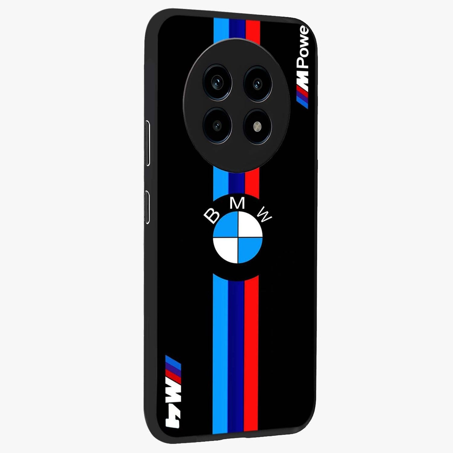 Turbo BMW Beast Glass Case upright view showcasing powerful car artwork with modern motorsport theme.