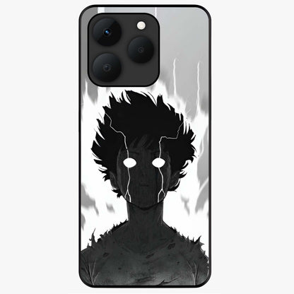 Awakened Inner Rage Glass Case showing flat back view with intense artistic artwork and glossy glass finish.
