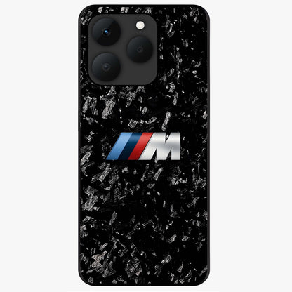 Carbon Speed Mark Glass Case showing flat back view with sporty carbon pattern artwork and glossy glass finish.