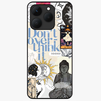 Ethereal Thoughts Glass Case showing flat back view with dreamy artistic artwork and glossy glass finish.