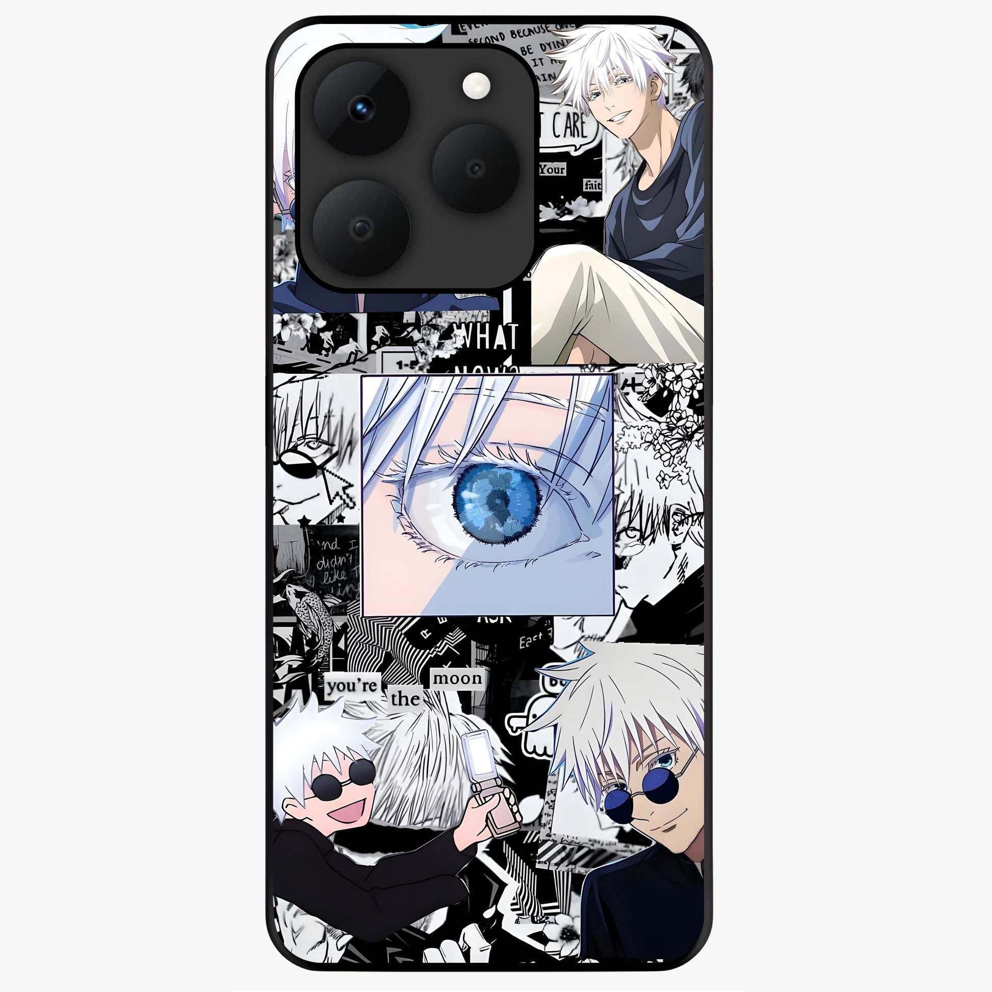 Infinity Sorcerer Chaos Glass Case showing flat back view with mystical sorcerer themed artwork and glossy glass finish.