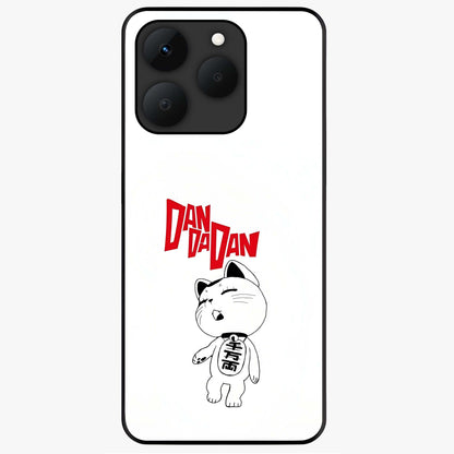 Playful Spirit Charm Glass Case showing flat back view with cheerful charm themed artwork and glossy glass finish.