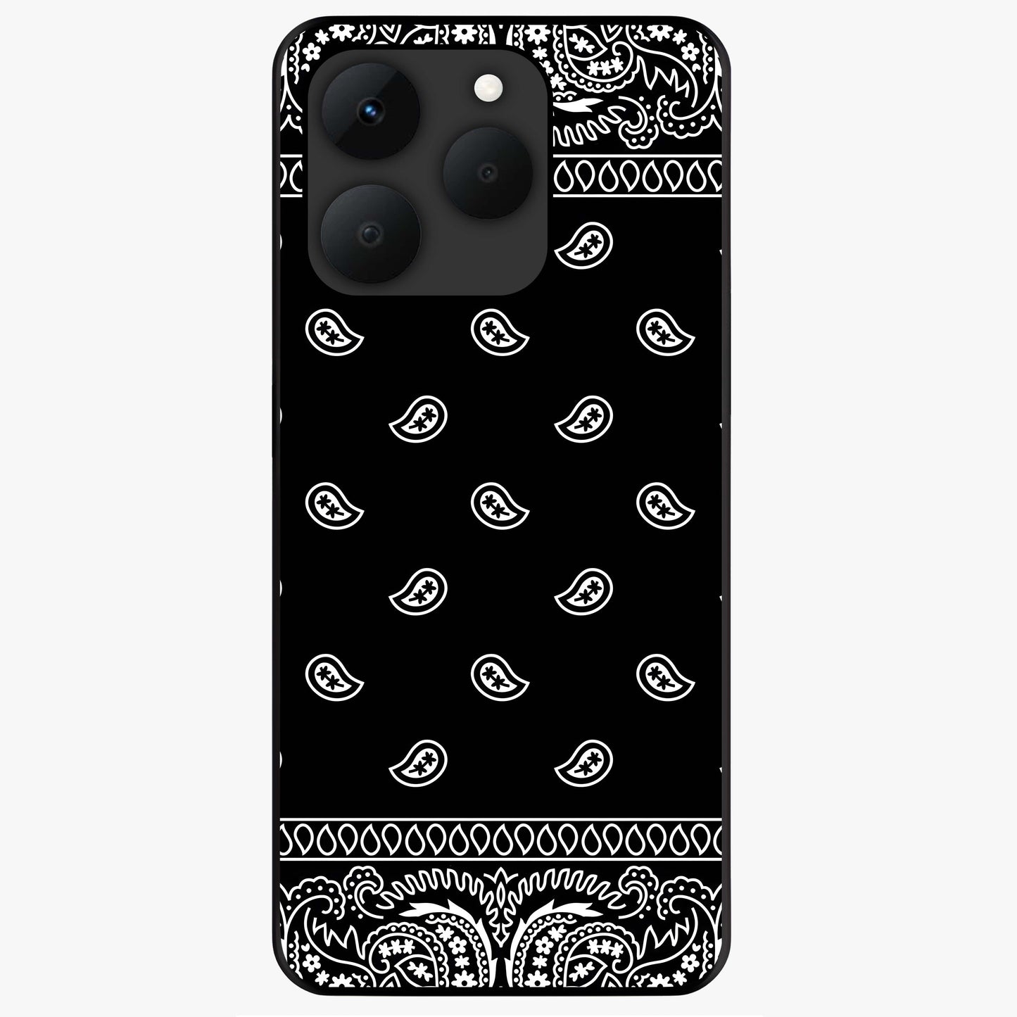 Retro Rebel Threads Glass Case showing flat back view with vintage street style artwork and glossy glass finish.