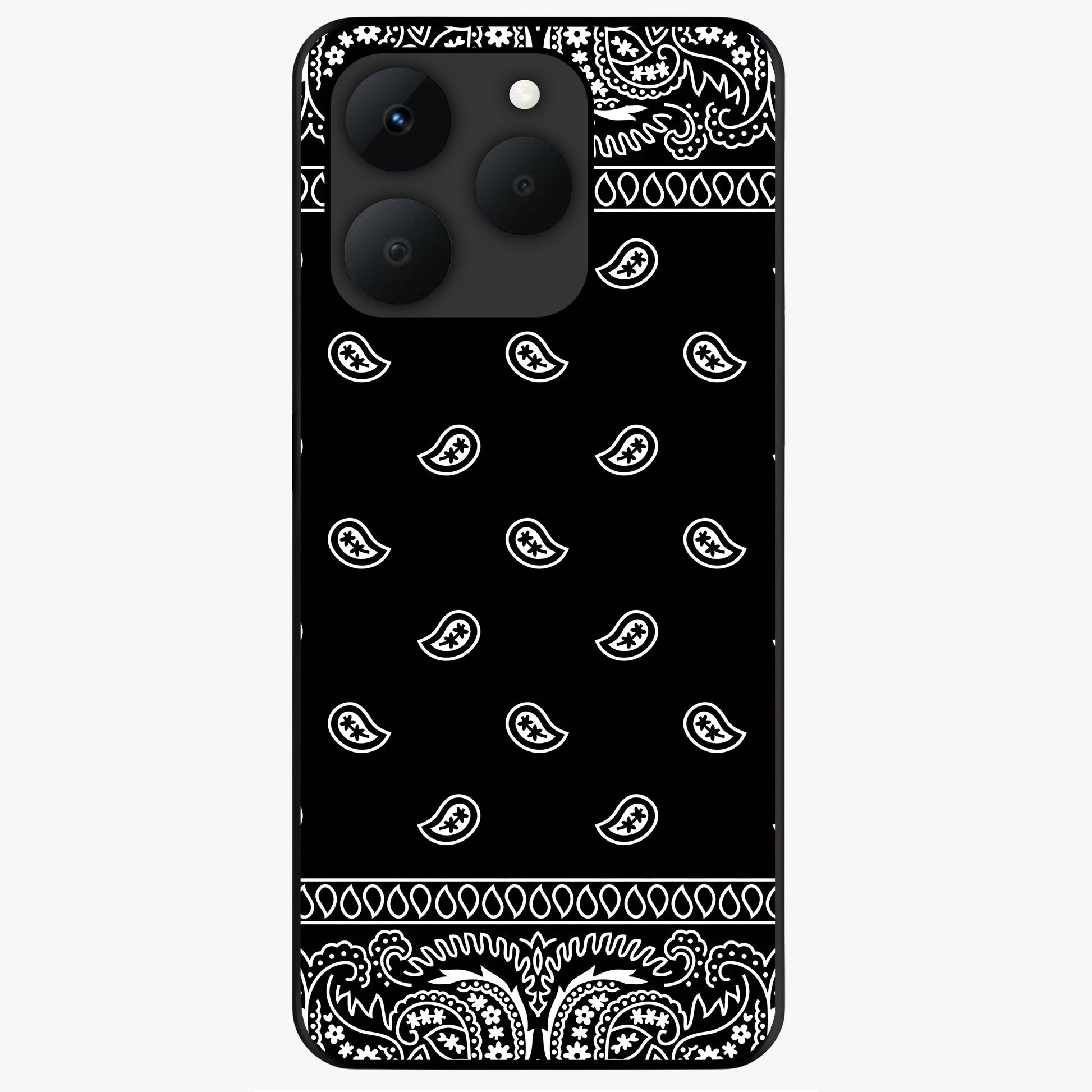 Retro Rebel Threads Glass Case showing flat back view with vintage street style artwork and glossy glass finish.