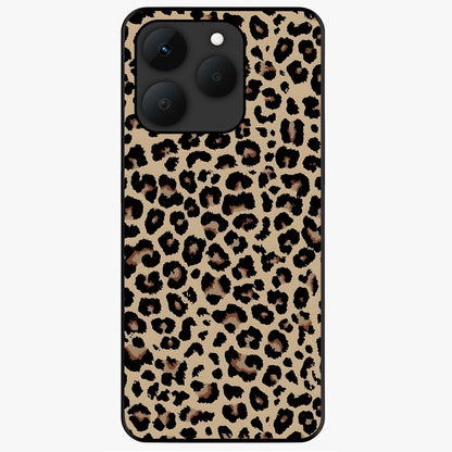 Savage Chic Pattern Glass Case showing flat back view with stylish patterned artwork and glossy glass finish.