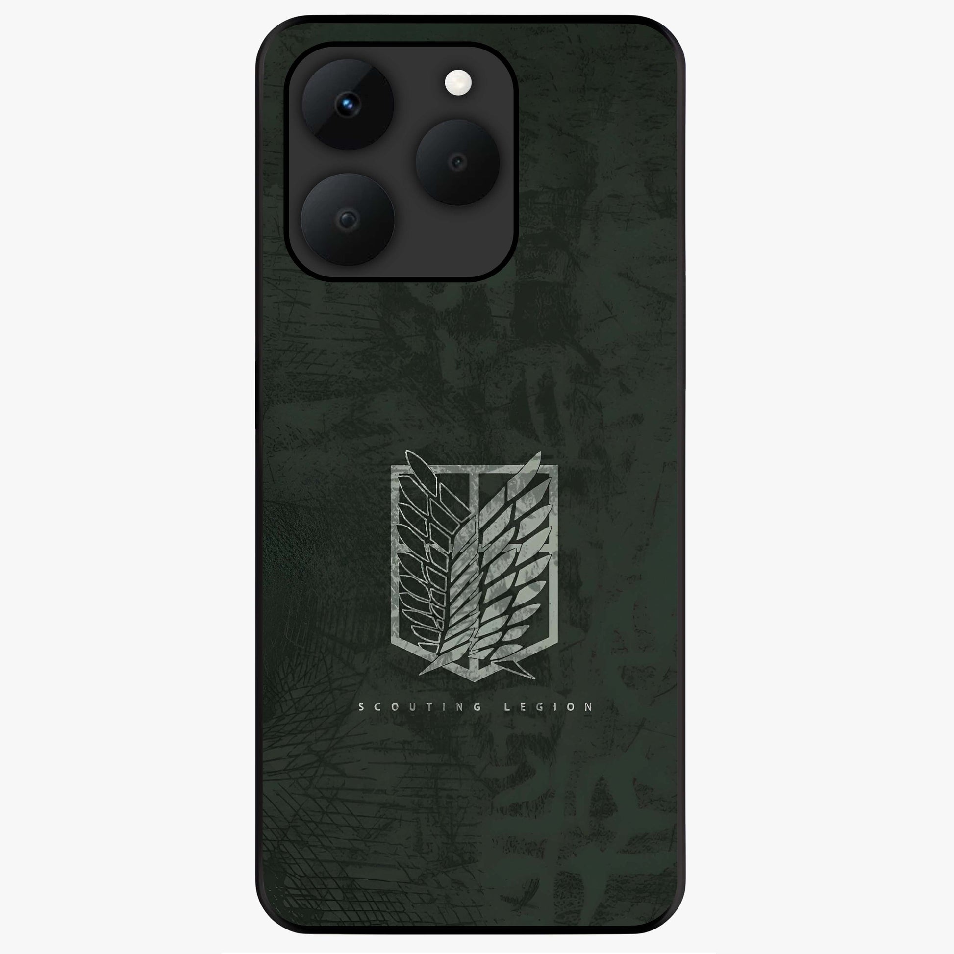 Wings Of Freedom Glass Case showing flat back view with symbolic wings artwork and glossy glass finish.
