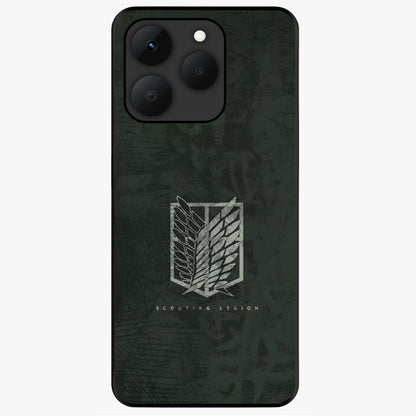 Wings Of Freedom Glass Case showing flat back view with symbolic wings artwork and glossy glass finish.