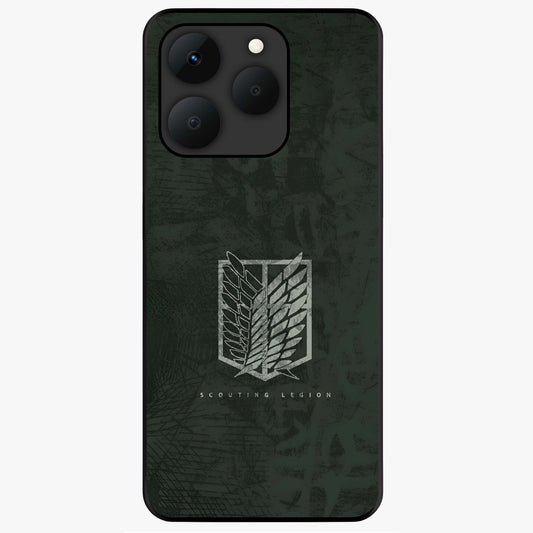 Wings Of Freedom Glass Case showing flat back view with symbolic wings artwork and glossy glass finish.