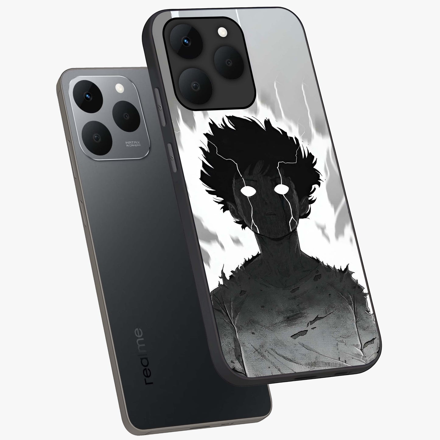 Awakened Inner Rage Glass Case displayed in angled mockup highlighting powerful graphic design and bold artistic theme.