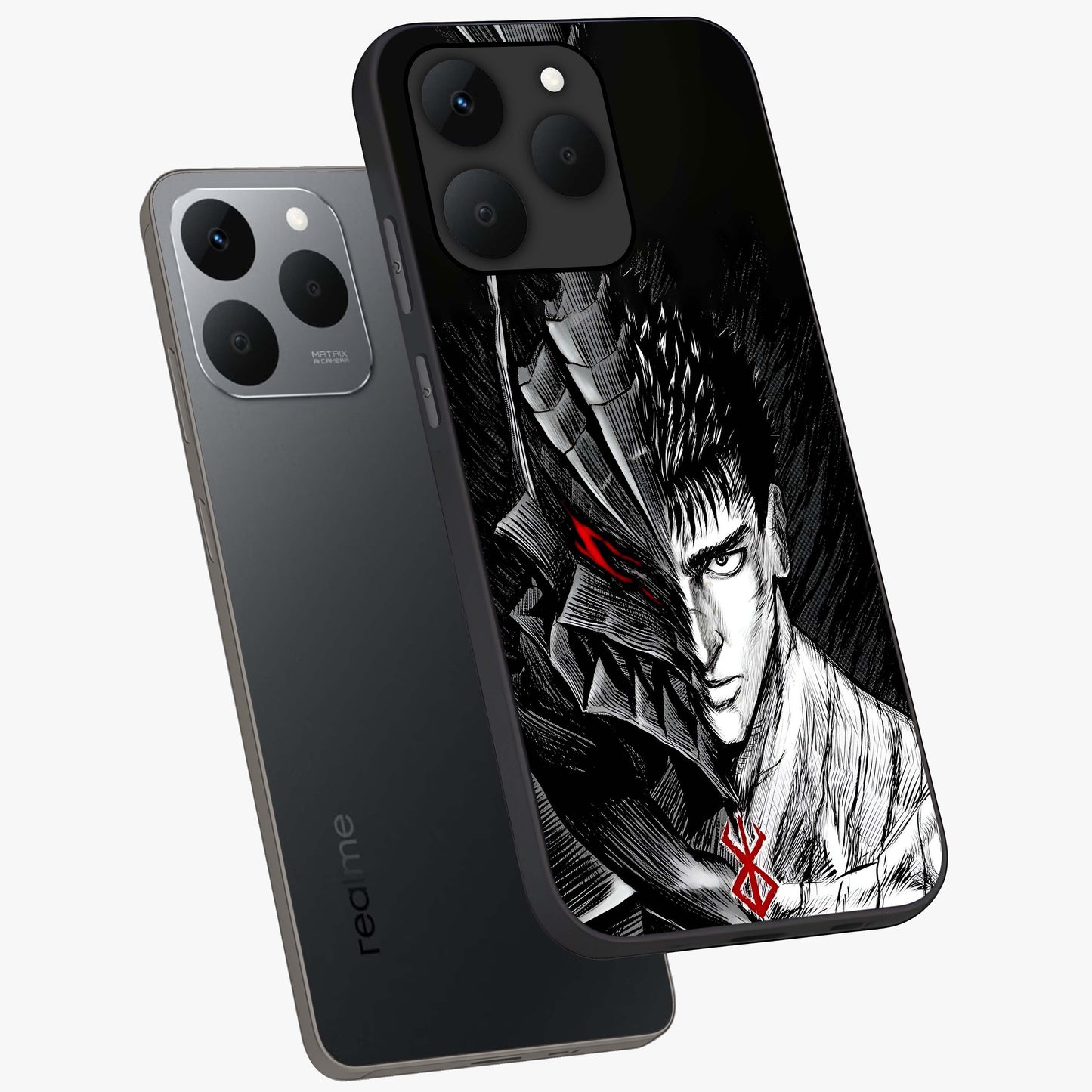 Berserker Blood Oath Glass Case displayed in angled mockup highlighting dark fantasy graphic design and powerful theme.