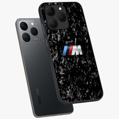 Carbon Speed Mark Glass Case displayed in angled mockup highlighting racing inspired carbon design and sleek aesthetic style.