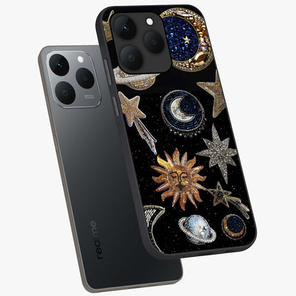 Celestial Gem Constellations Glass Case displayed in angled mockup highlighting gemstone inspired constellation design.