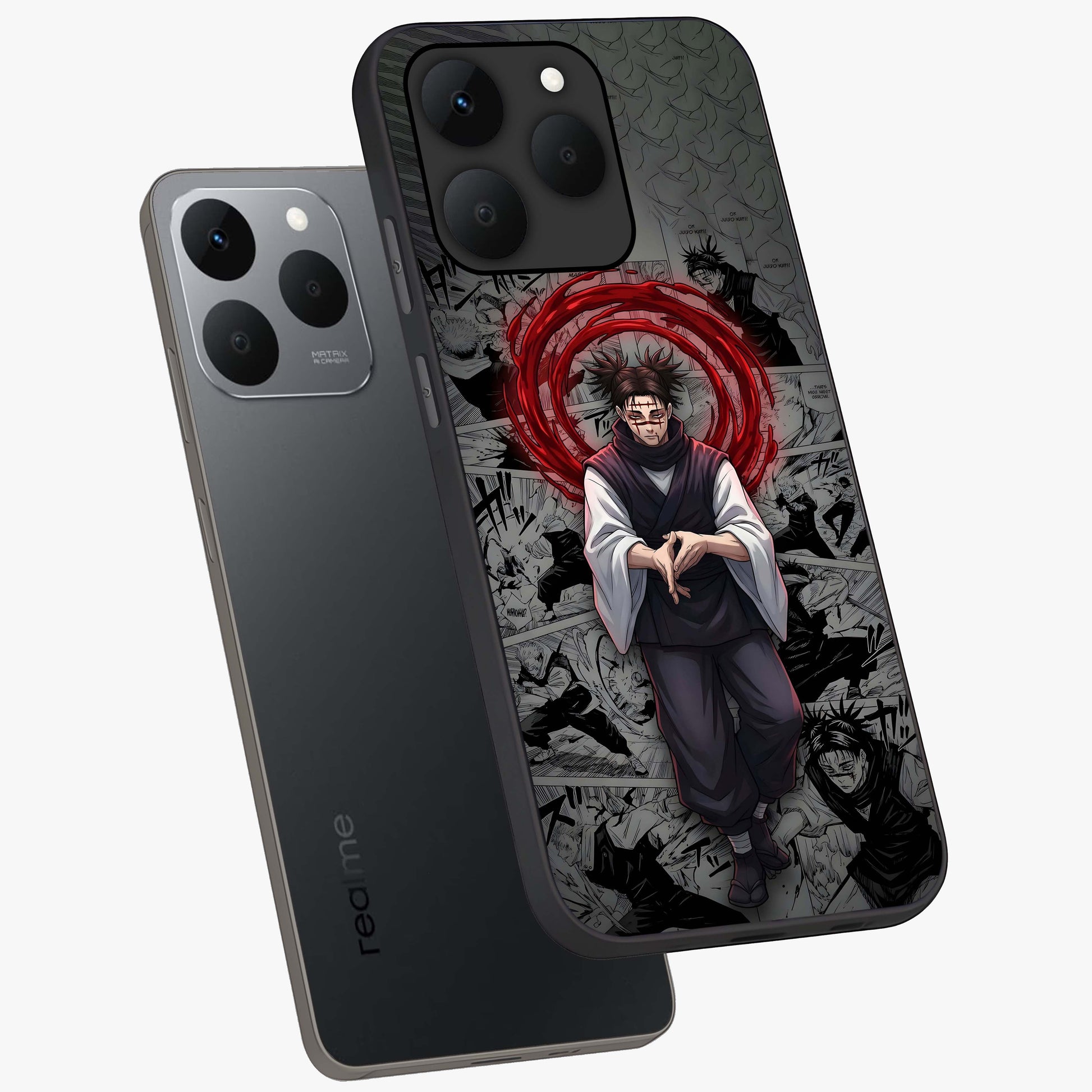Cursed Ritual Ascension Glass Case displayed in angled mockup highlighting mystical ritual illustration with supernatural aesthetic.