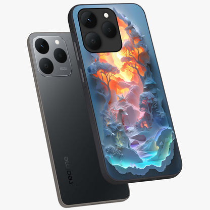 Glow Forest Portal Glass Case displayed in angled mockup highlighting mystical forest design with magical glowing aesthetic.
